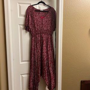 Chic Soul red midi dress